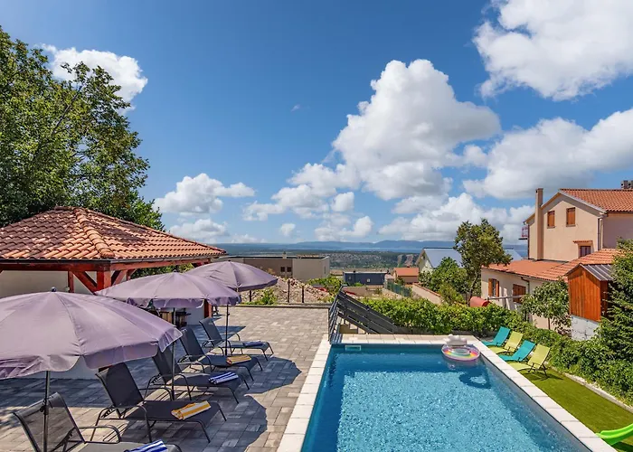 Apartman Natali With Pool And Sea View - Happy *