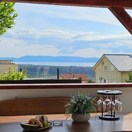 Natali With Pool And Sea View - Happy Appartement